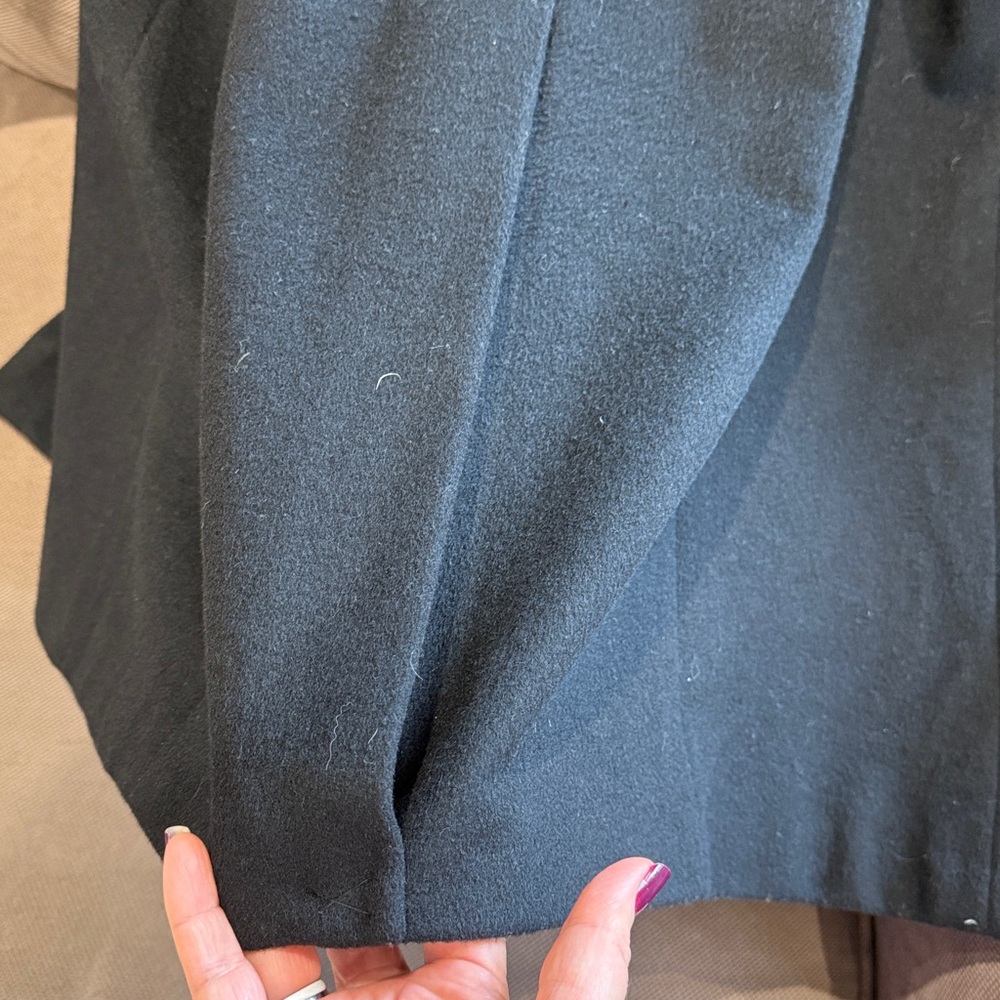 Cole Haan Signature Women's Black Classic Pea Coat Size 6-8 Excellent Like New - Picture 7 of 10